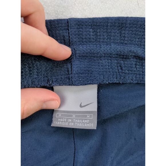 Mens Nike Athletic Shorts Size M Blue White Embroidered Swoosh Logo - Picture 7 of 11